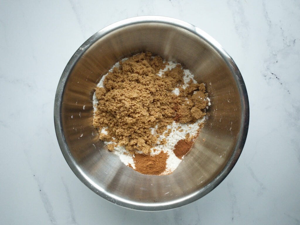 Dry ingredients in mixing bowl