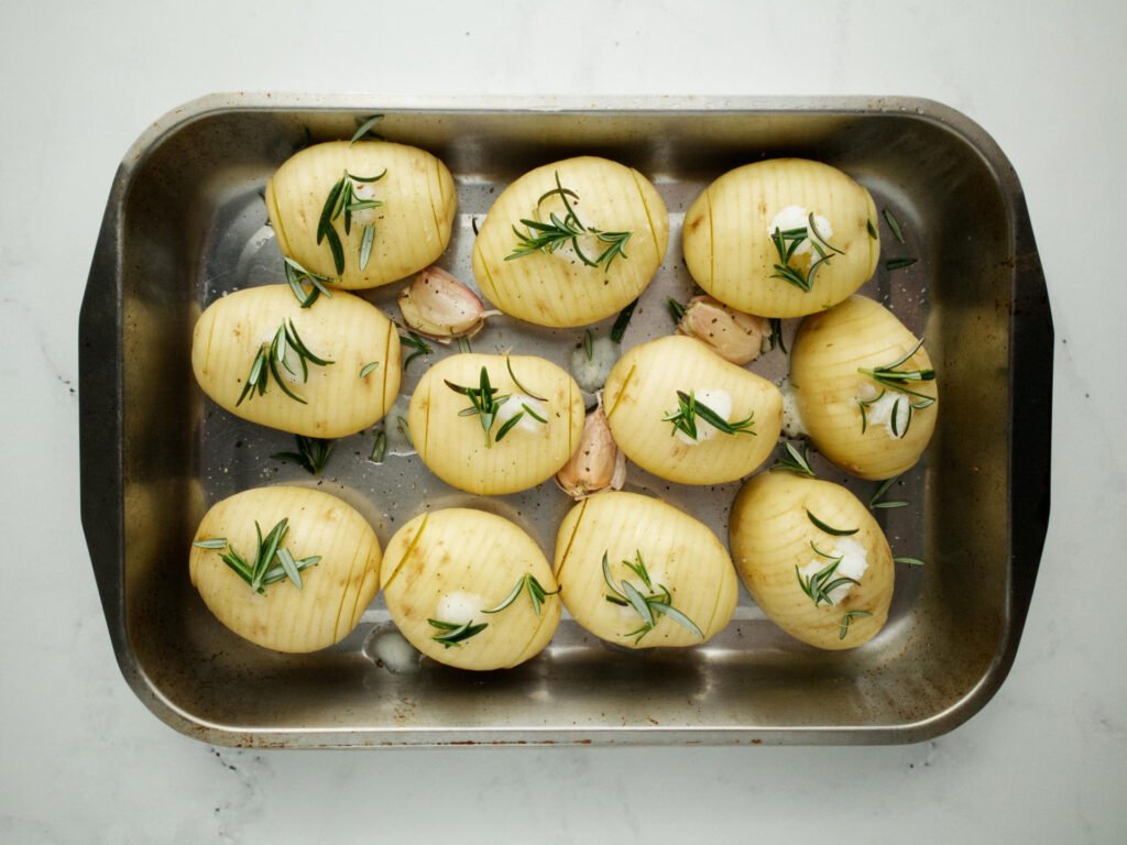 Duck Fat Hasselback Potatoes