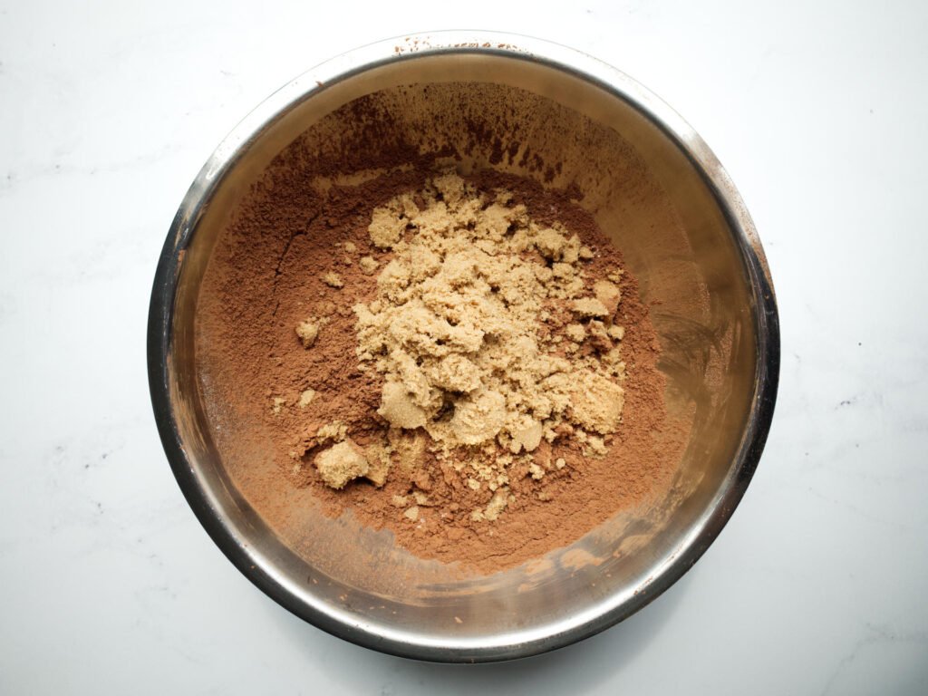 Dry ingredients before mixing