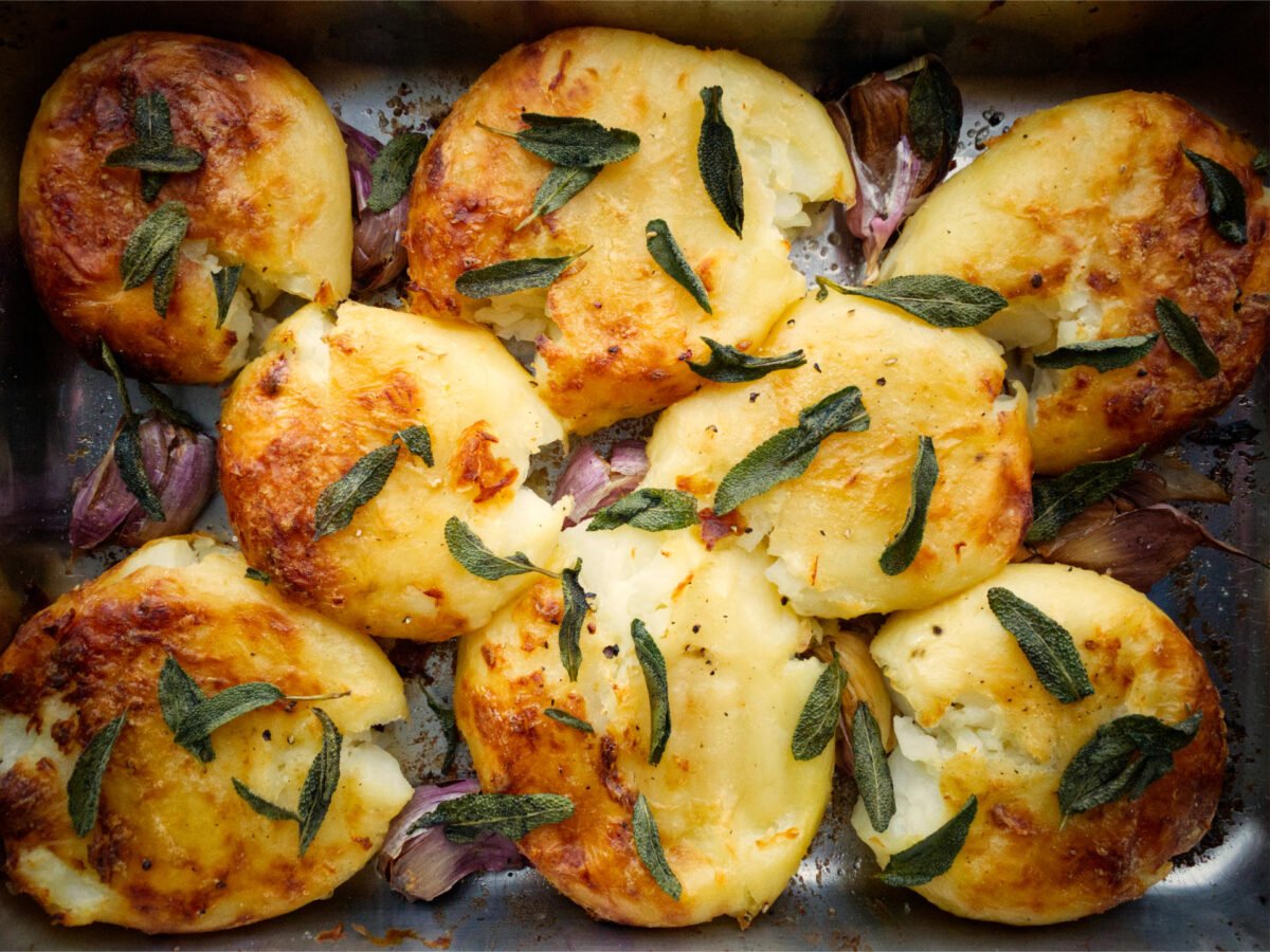 Roast Potatoes with Sage and Garlic