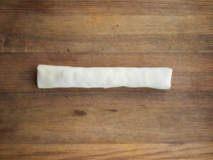 Rolled up pastry strip